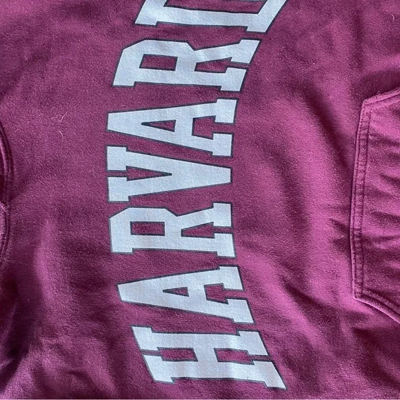 Harvard Maroon Burgandy Hoodie, size Medium - Picture 7 of 7